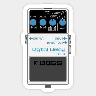 Boss DD-3 Digital Delay Guitar Effect Pedal Sticker